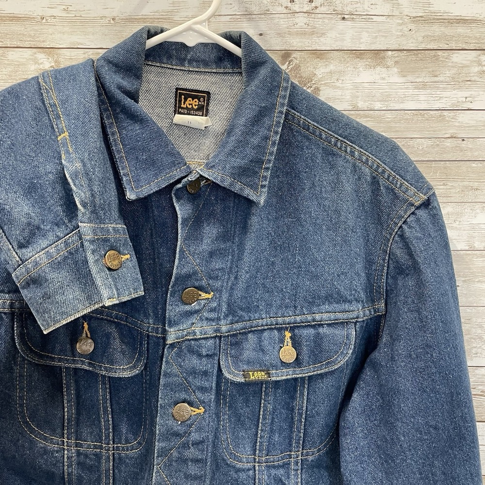Vintage Lee Riders Mens 38R Regular Denim Jacket PATD 153438 Trucker 100% Cotton